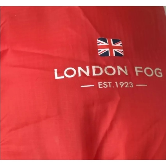 London Fog Men's Insulated Puffer Jacket Size Medium Red & Navy Blue EUC - Picture 8 of 13